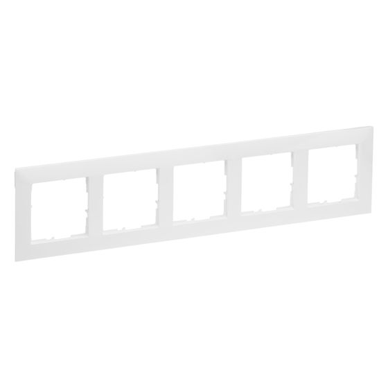 Legrand 5-fach Rahmen SEANO, 87x372mm, Kunststoff, Ultraweiß, 765175