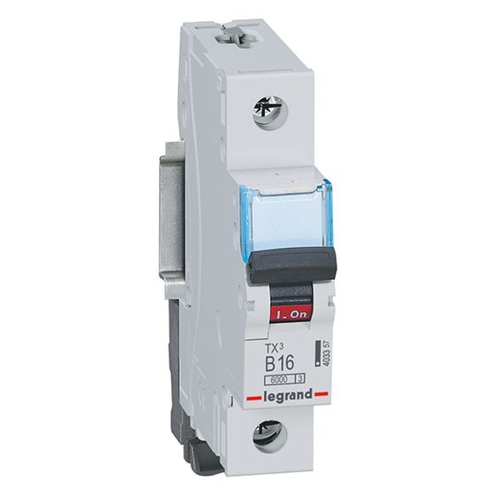 Legrand Leitungsschutzschalter TX3 B16A, 1-polig, 6kA, 1TE, Grau, 403357