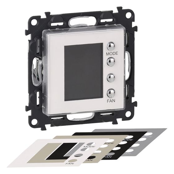 Legrand Unterputz-Thermostat Valena Life 752131, 2-modulig, beleuchtetes Display