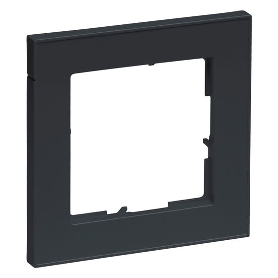 Legrand 1-fach Rahmen SEANO+, 86x86x10mm, Kunststoff, Anthrazit, 765481