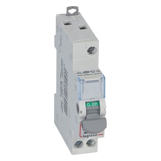 Legrand Lasttrennschalter DX3, 1-polig, 20A, 250V, beleuchtet, 1TE, 406404