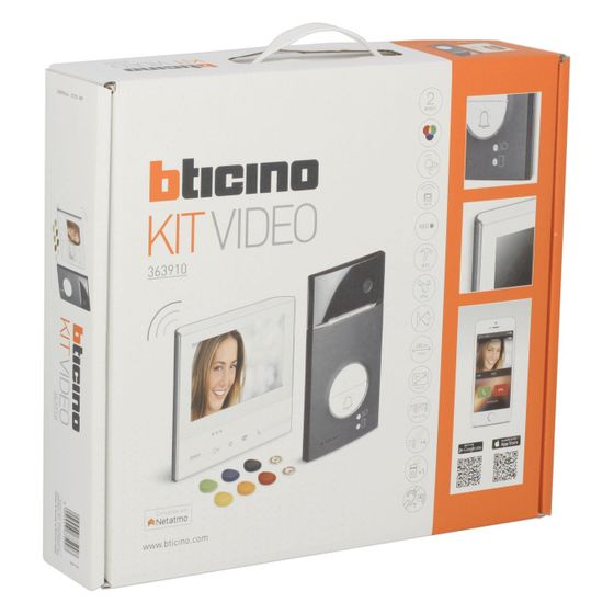 Legrand BTicino Video-Set Flex'ONE LINEA 3000 CLASSE 300 X13E, 7 Zoll, IP54, Schwarz/Weiß, 363910