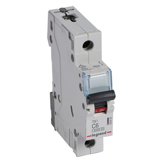 Legrand Leitungsschutzschalter TX3 C 6A, 1-polig, 6kA, 1TE, 230/400V, Grau, 403430