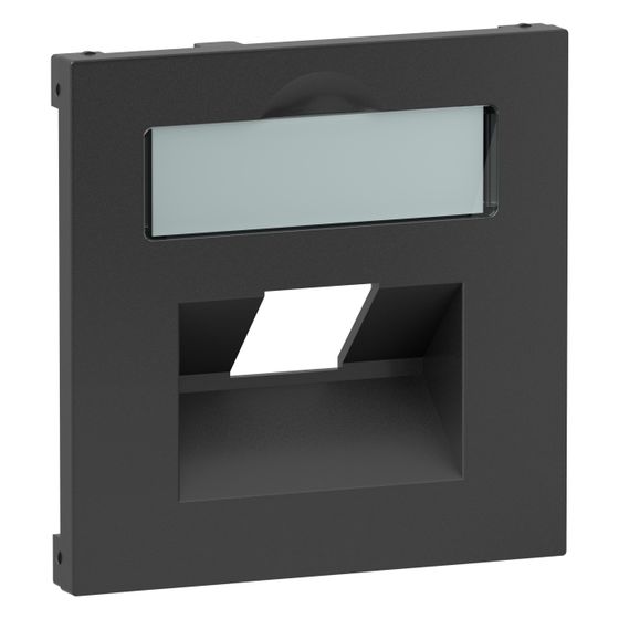 Legrand SEANO Zentralplatte für RJ45, mit Beschriftungsfeld, Unterputz, Kunststoff, Anthrazit, 56,7x56,7x10,75mm, 765458