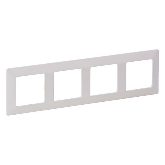 Legrand Abdeckrahmen Valena Life 4-fach, Thermoplast, Ultraweiß, 86x299x10mm, 754004