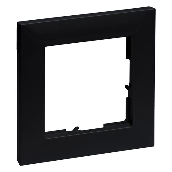Legrand 1-fach Rahmen SEANO, 87x87x9,8mm, Kunststoff, Schwarz, 765371