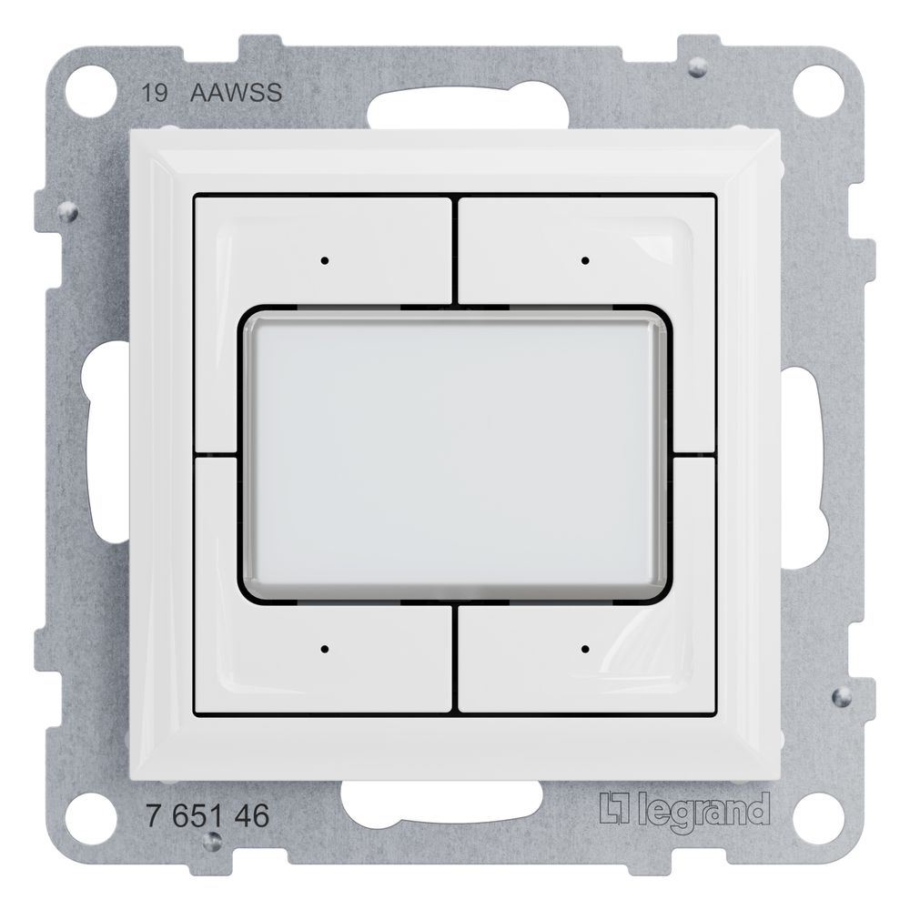 Legrand Szenentaster Seano MyHome, 4 Kanäle, Unterputz, Kunststoff, Ultraweiss, 765612... LEGRAND-765612 3414972617185 (Abb. 2)
