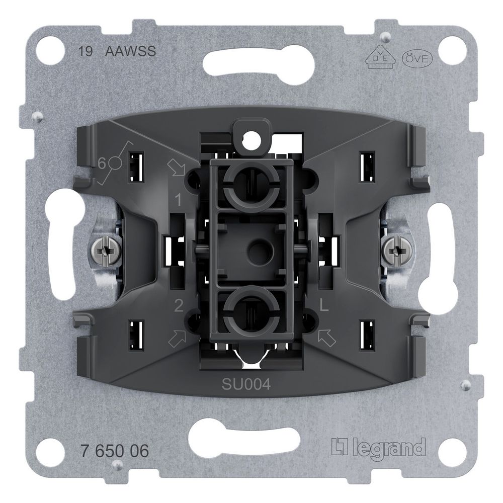 Legrand Wechselschalter SEANO, 10 AX, 250 V, Unterputz, Steckklemme, 72,9x72,9x40mm, Ku... LEGRAND-765006 3414972553193 (Abb. 6)