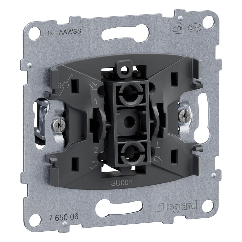 Legrand Wechselschalter SEANO, 10 AX, 250 V, Unterputz, Steckklemme, 72,9x72,9x40mm, Ku... LEGRAND-765006 3414972553193 (Abb. 5)
