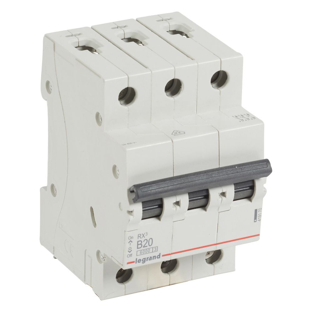 Legrand Leitungsschutzschalter RX3 B 20A, 3-polig, 6kA, 400V, 3TE, Grau... LEGRAND-419170 3414970367310 (Abb. 3)