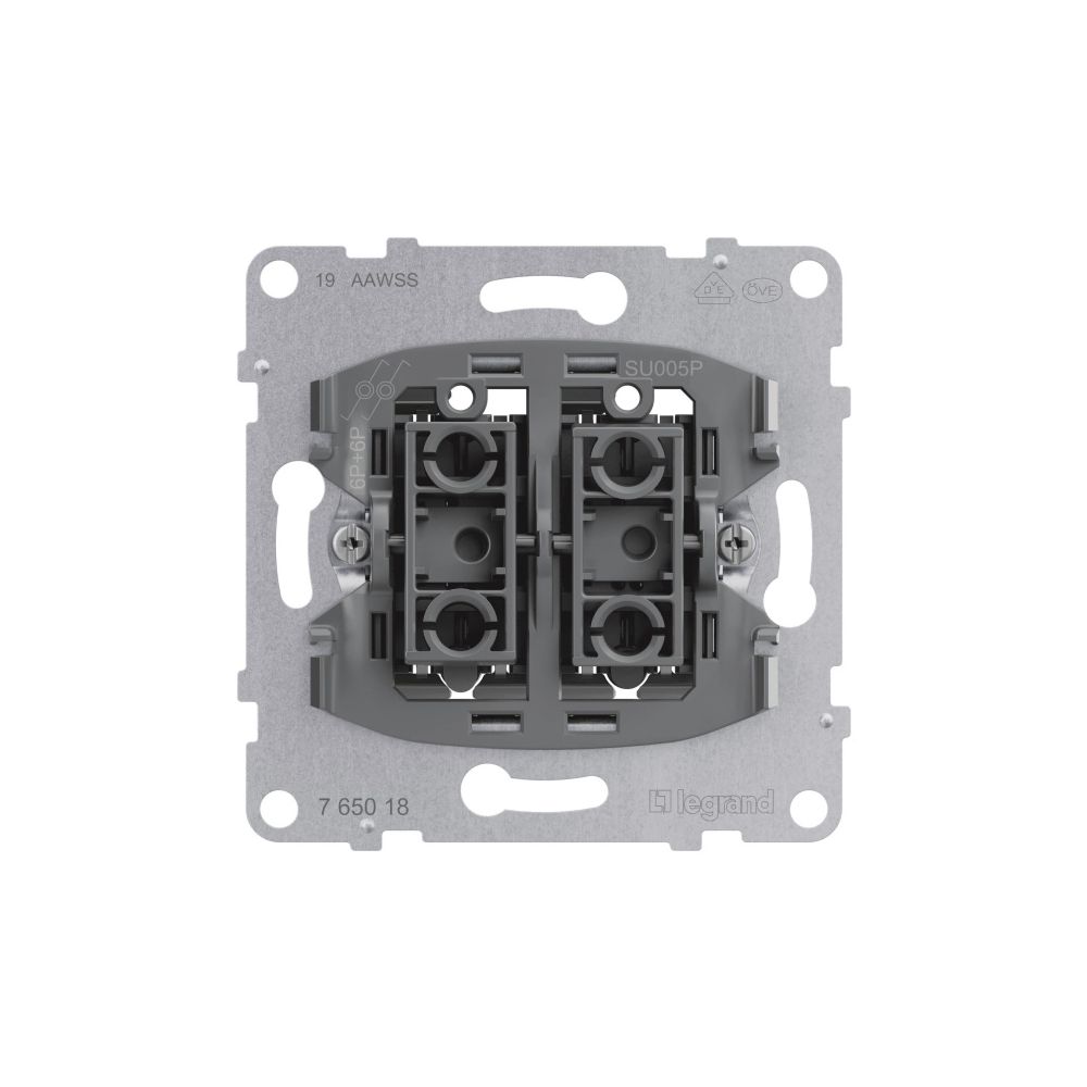 Legrand Doppeltaster SEANO, 10A, 250V, Steckklemme, Unterputz, 72,9x72,9x38,3mm, Kunsts... LEGRAND-765018 3414972544474 (Abb. 4)