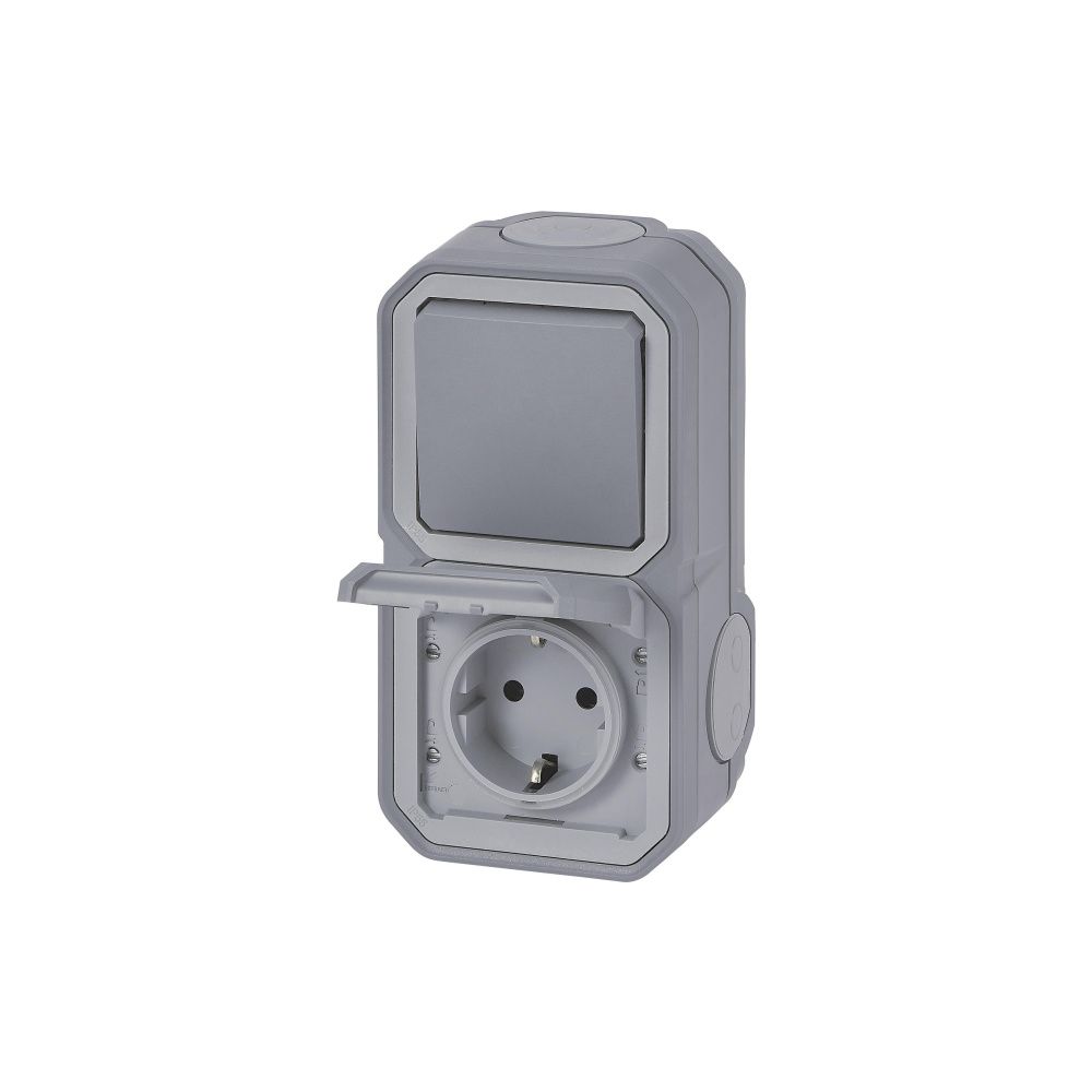 Legrand Feuchtraum-Kombination Plexo New 069746L, IP44, 16A, Thermoplast, Grau... LEGRAND-069746L 3414971882324 (Abb. 3)