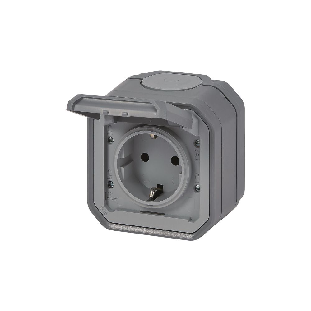 Legrand Schutzkontakt-Steckdose Plexo New, IP44, IK08, Grau, 069730L... LEGRAND-069730L 3414971882041 (Abb. 2)