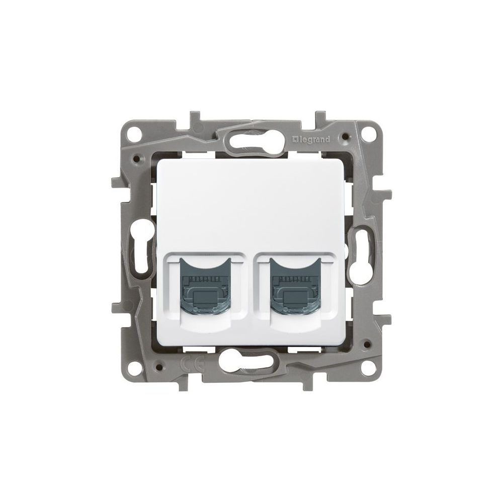 Legrand Datendose Niloe 2xRJ45, Kategorie 6, geschirmt, Unterputz, Ultraweiß, 664776... LEGRAND-664776 3245066647760 (Abb. 2)