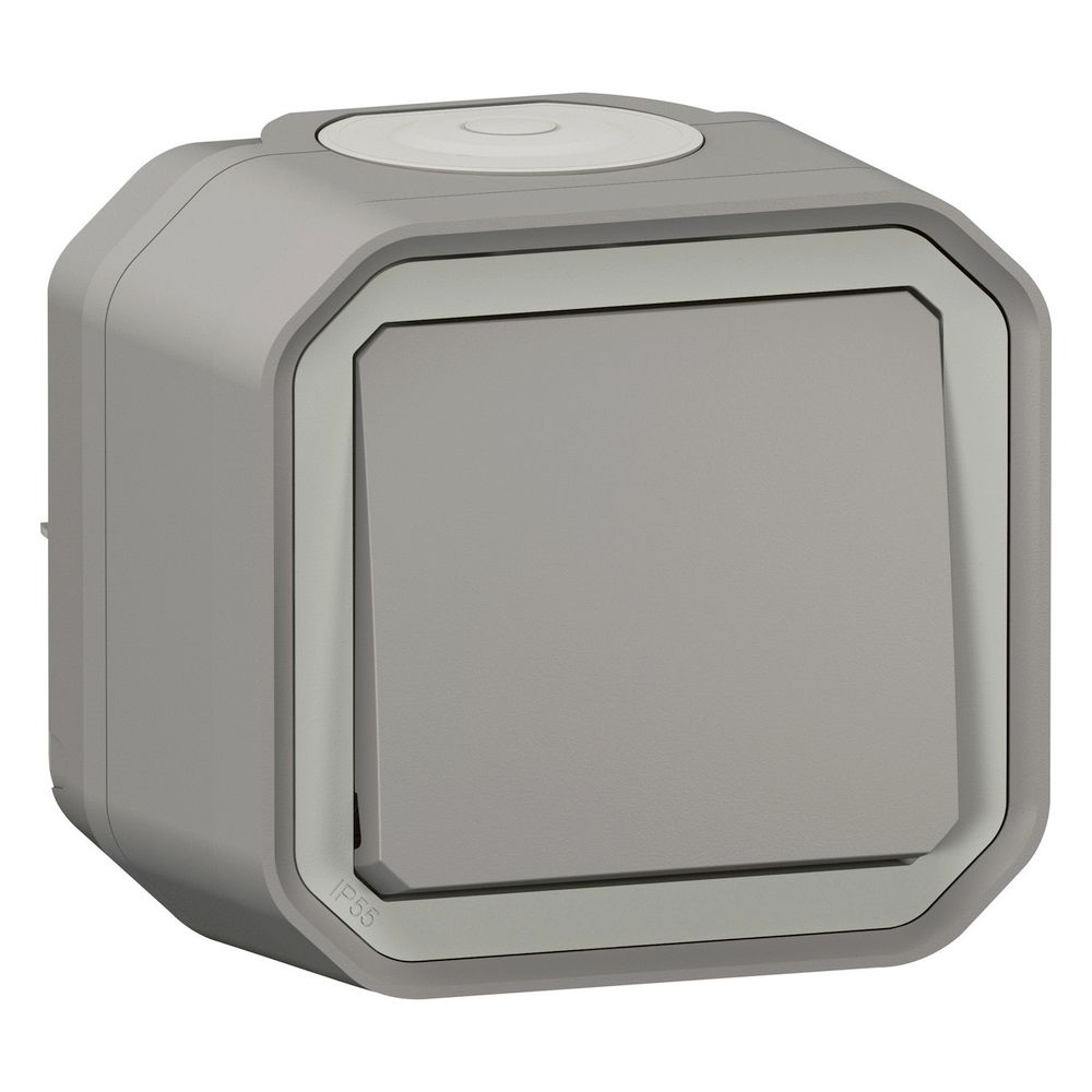 Legrand Aufputz-Taster Plexo New, 10A, 250V, IP55, IK08, Kunststoff, Grau, 82mm, 06972... LEGRAND-069720L 3414971881952 (Abb. 2)