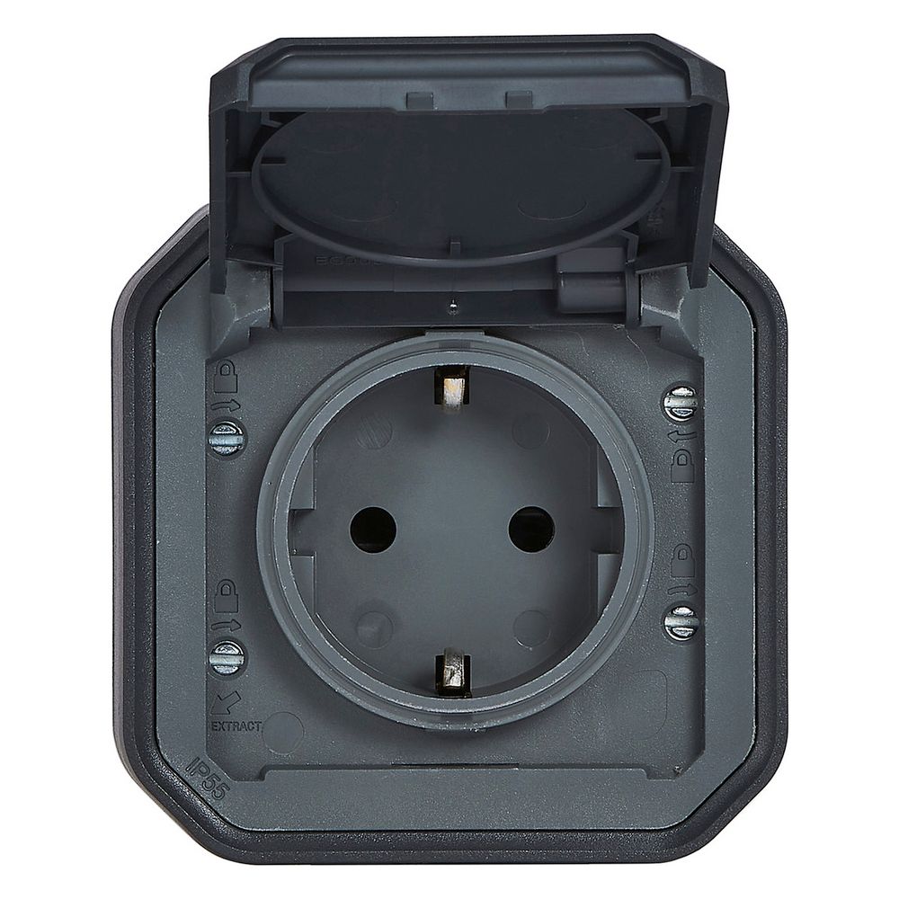 Legrand Schutzkontakt-Steckdose Plexo New, IP44, Anthrazit, 069799L... LEGRAND-069799L 3414972110587 (Abb. 5)