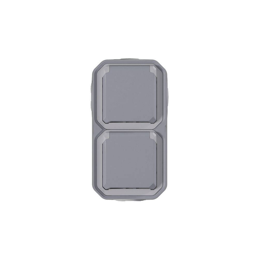 Legrand Feuchtraum-Aufputz-Steckdose Plexo New, 2-fach, IP44, IK08, Grau, 069744L... LEGRAND-069744L 3414971882294 (Abb. 3)