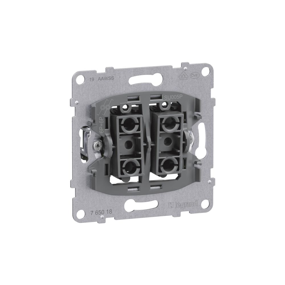 Legrand Doppeltaster SEANO, 10A, 250V, Steckklemme, Unterputz, 72,9x72,9x38,3mm, Kunsts... LEGRAND-765018 3414972544474 (Abb. 3)