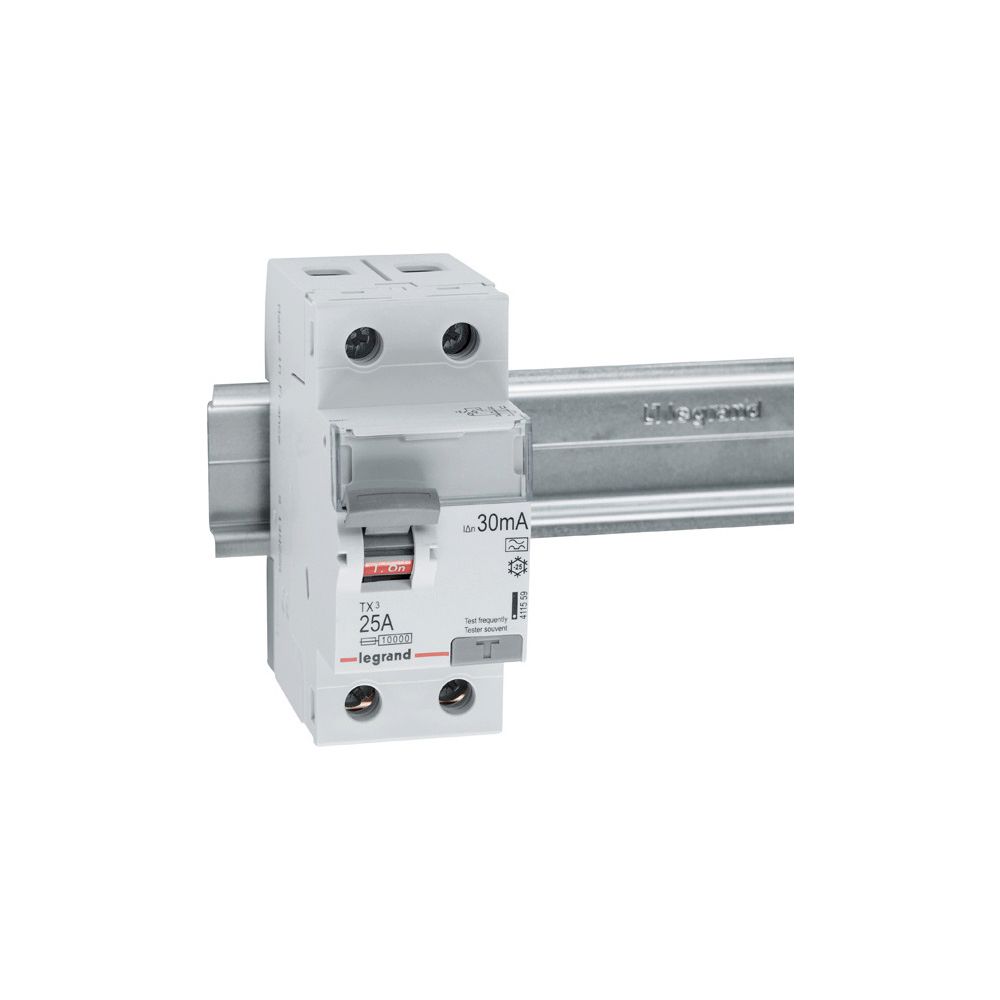 Legrand Fehlerstromschutzschalter TX3, 25A, 2-polig, 30mA, Typ A, 230V, 2TE, Grau... LEGRAND-411559 3414970352729 (Abb. 3)