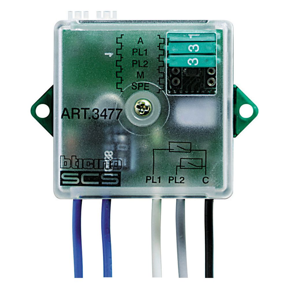 Legrand BTicino Tasterschnittstelle 3477, 2-fach, 41x41x19mm, IP20... LEGRAND-3477 8012199653136 (Abb. 2)