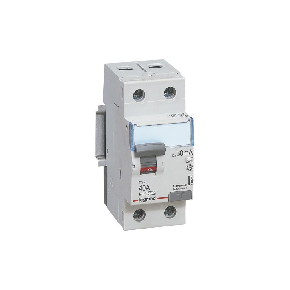 Legrand Fehlerstromschutzschalter TX3 2-polig, 40A, 30mA, Typ A, 230V, 2TE, Grau, 41156... LEGRAND-411560 3414970352743 (Abb. 2)