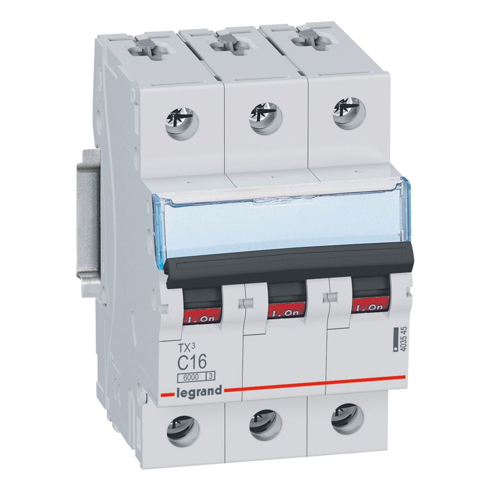 Legrand Leitungsschutzschalter TX3 C16A, 3-polig, 6kA, 400V, 3TE, Grau, 403545... LEGRAND-403545 3414970389534 (Abb. 3)