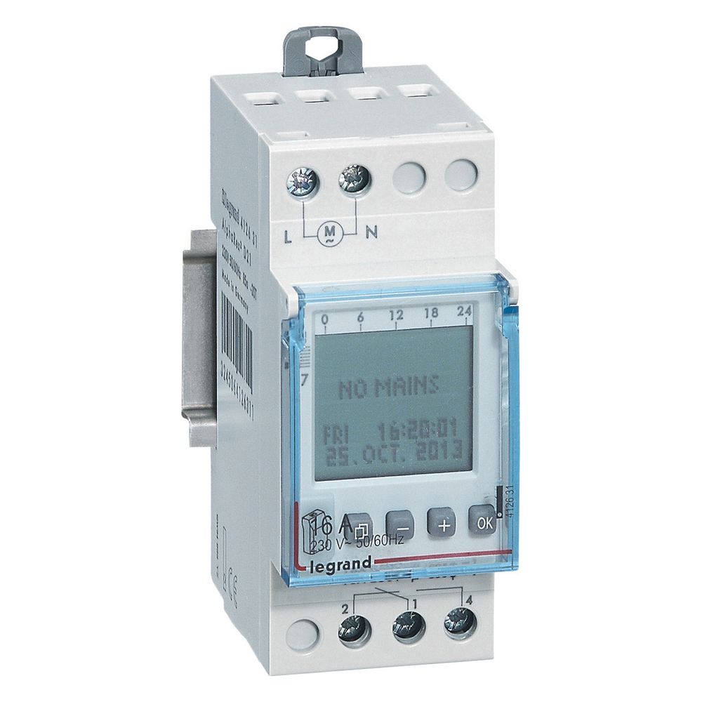 Legrand Wochenzeitschaltuhr AlphaRex³ D21, 1-Kanal, 2TE, 230V, 56 Speicherplätze, DIN-S... LEGRAND-412631 3245064126311 (Abb. 3)
