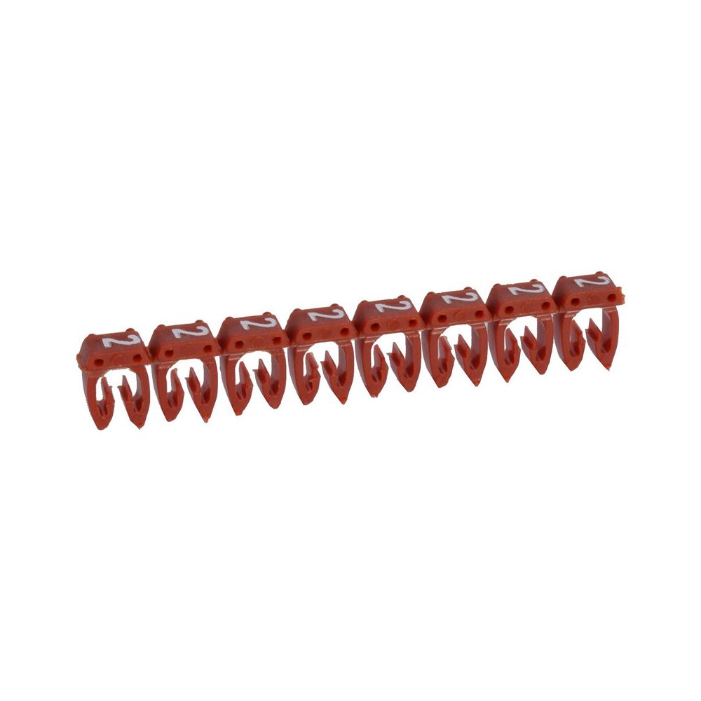 Legrand Kennzeichnungssystem CAB 3 Ziffer 2, 0,5-1,5mm2, Kunststoff, Rot, 038212... LEGRAND-038212 3245060382124 (Abb. 3)