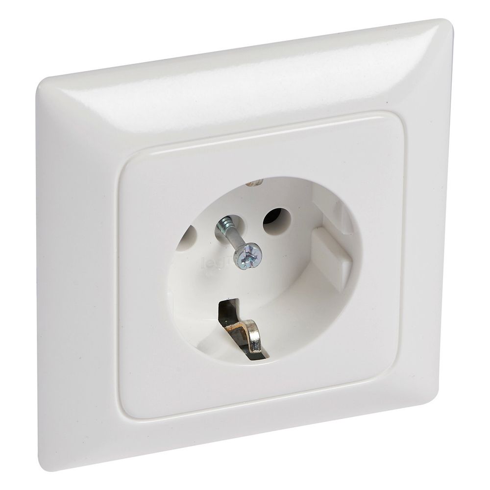 Legrand Creo Schutzkontaktsteckdose 1-fach, 16A, 250V, Unterputz, Kunststoff, Ultraweiß... LEGRAND-776170 3245067761700 (Abb. 2)