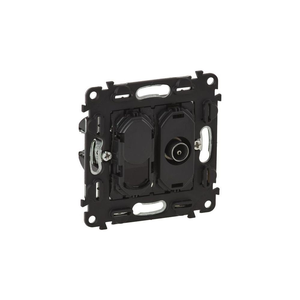 Legrand TV-RJ45-Kombinationsdose Valena IN MATIC, Kat.6 UTP, IP21, 74,6x74,6x27,2mm, 75... LEGRAND-753055 3414970451453 (Abb. 2)