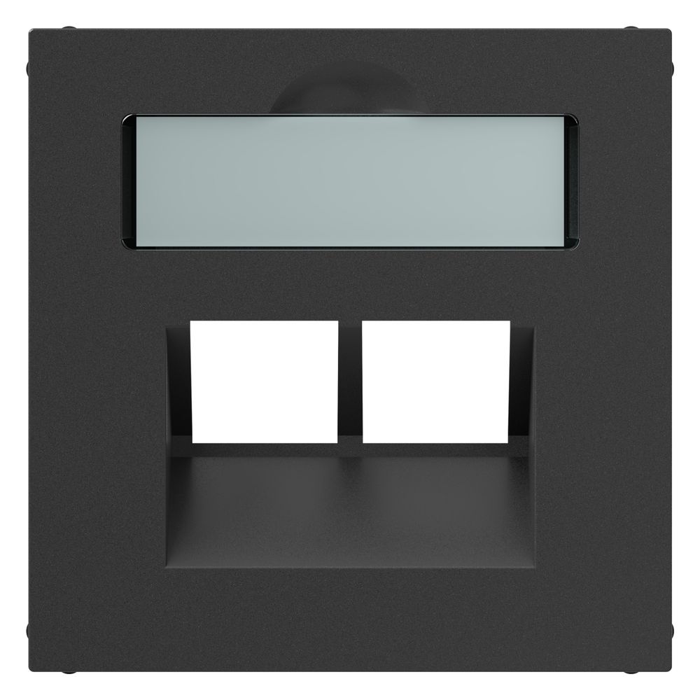 Legrand SEANO Zentralplatte für 2x RJ45 Datendosen, mit Beschriftungsfeld, Unterputz, K... LEGRAND-765459 3414972544771 (Abb. 2)