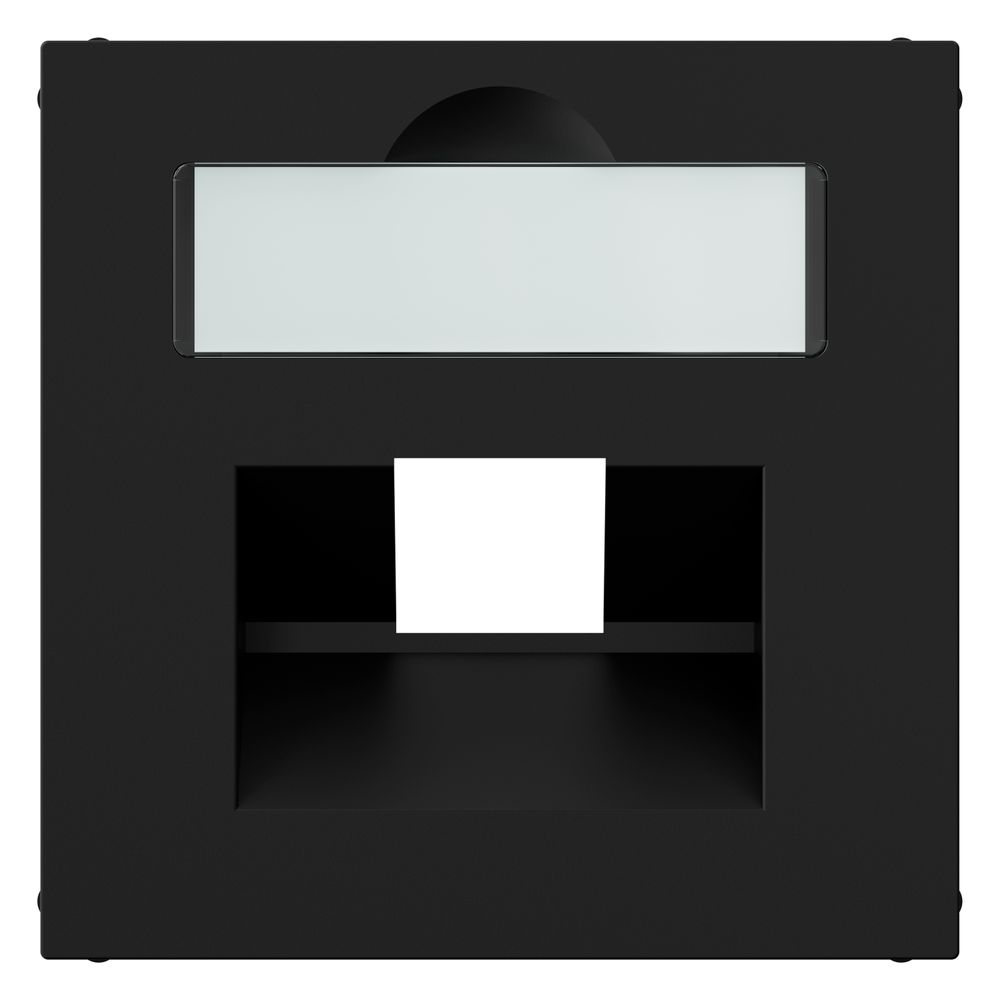 Legrand SEANO Abdeckung 1x RJ45, mit Beschriftungsfeld, Unterputz, Kunststoff, Schwarz ... LEGRAND-765358 3414972544924 (Abb. 2)