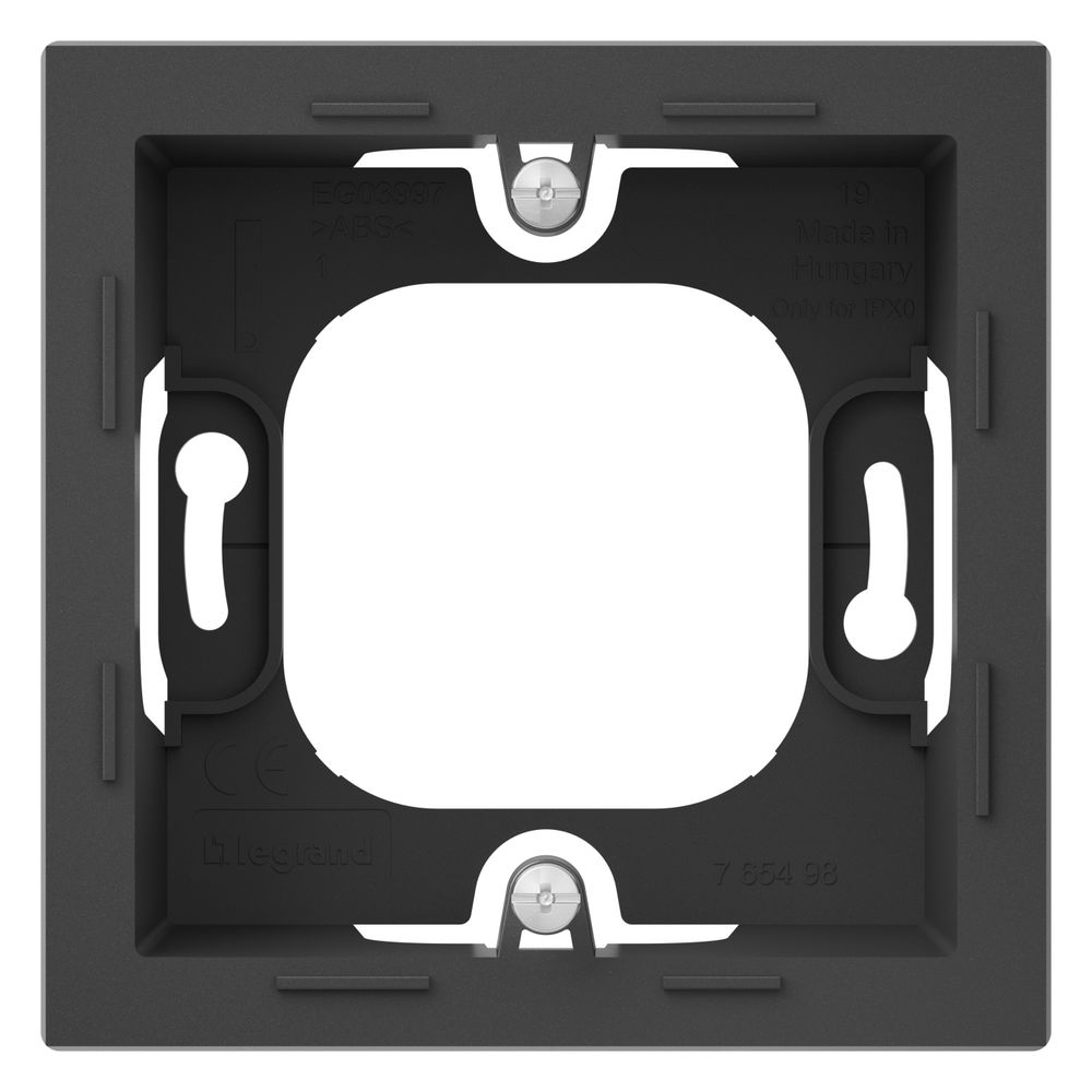 Legrand Aufputzgehäuse SEANO 1-fach, 88,5x88,5x43,3mm, Thermoplast, Anthrazit... LEGRAND-765498 3414972542265 (Abb. 2)