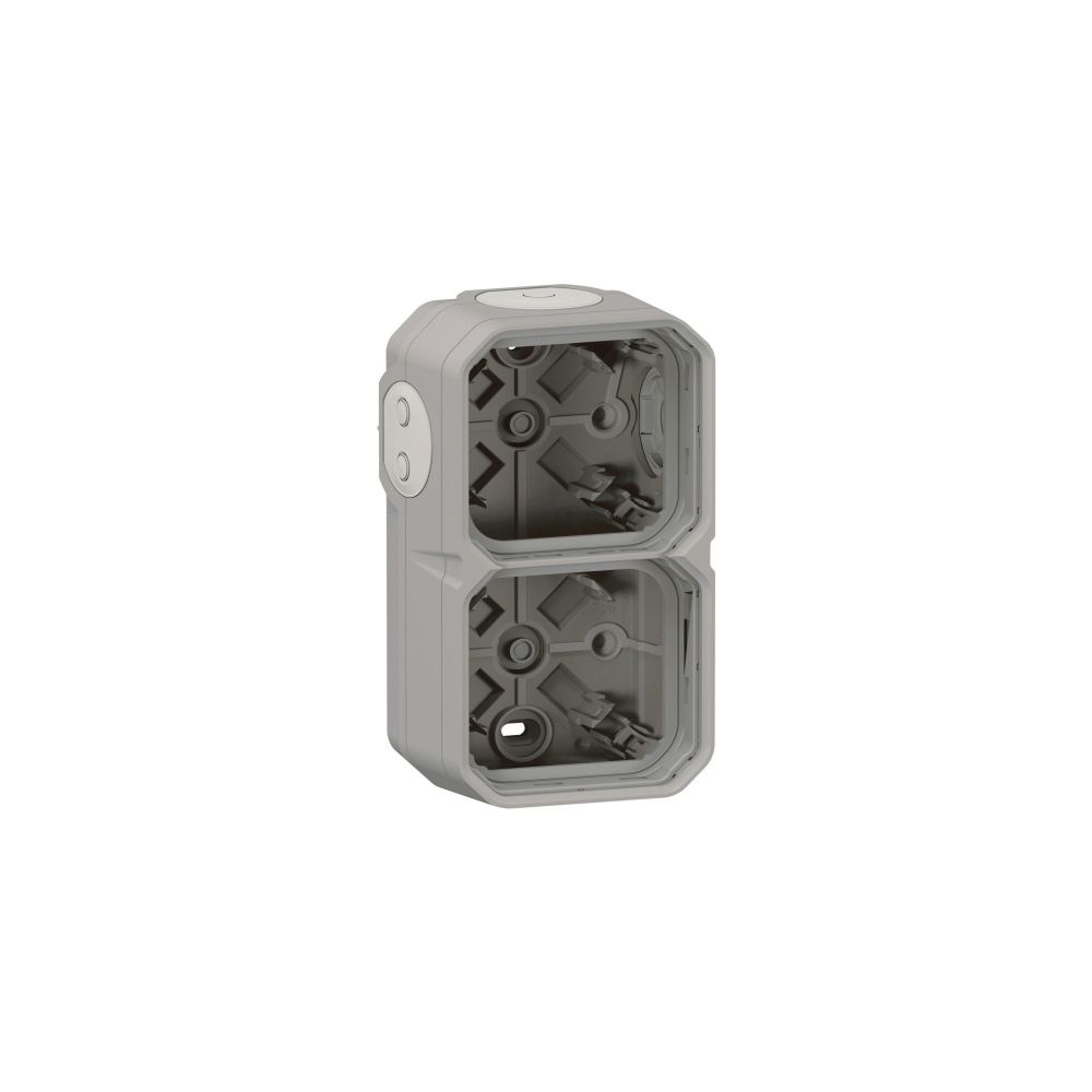 Legrand Aufputz-Gehäuse Plexo New 2-fach, 82x155x57mm, IP44, Thermoplast, Grau, 069672... LEGRAND-069672L 3414971881198 (Abb. 6)