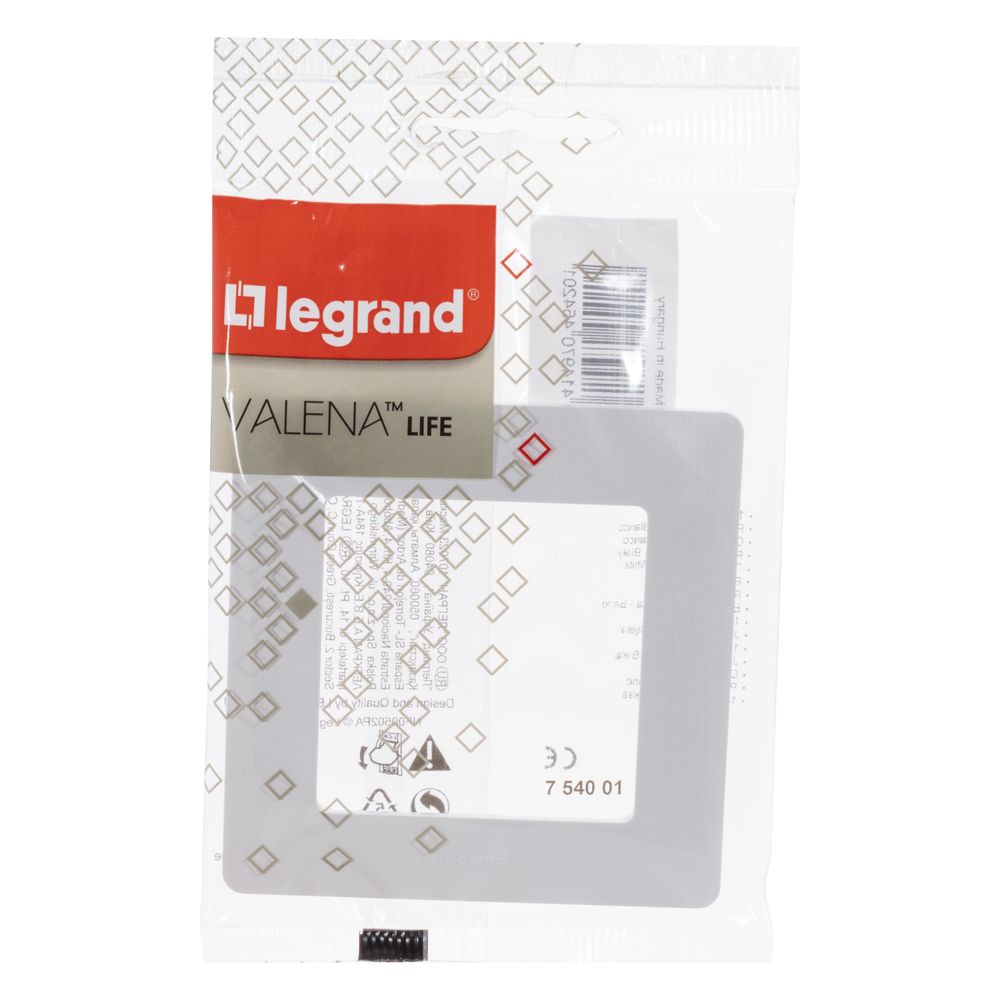 Legrand Abdeckrahmen Valena Life 1-fach, 86x86x10mm, Thermoplast, Ultraweiß, 754001... LEGRAND-754001 3414970454201 (Abb. 2)