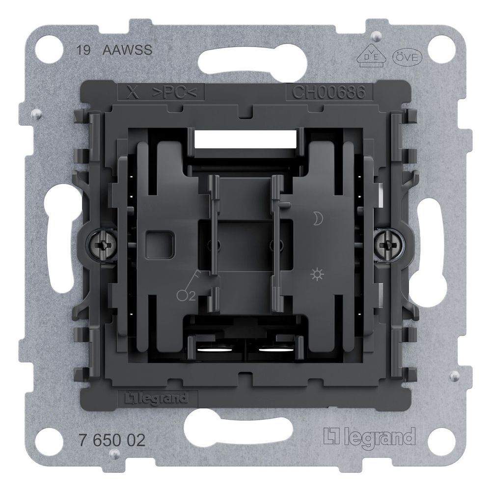 Legrand 2-poliger Schalter SEANO, 10AX, Schraubklemme, Unterputz, 72,9x72,9x40,8mm, 765... LEGRAND-765002 3414972546959 (Abb. 5)