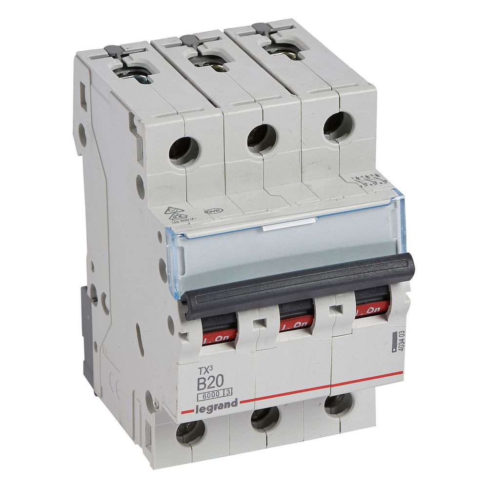 Legrand Leitungsschutzschalter TX3 B20A, 3-polig, 6kA, 400V, 3TE, 403403... LEGRAND-403403 3414970387561 (Abb. 3)