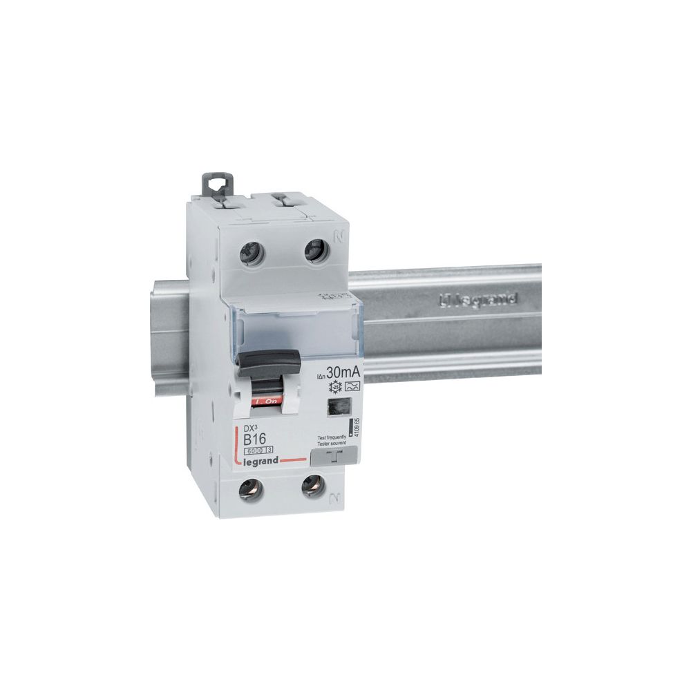 Legrand FI/LS-Schalter DX3, 16A, B-Charakteristik, 1P+N, 6kA, 30mA, Typ A, 230V, 2TE, G... LEGRAND-410965 3414970351401 (Abb. 3)