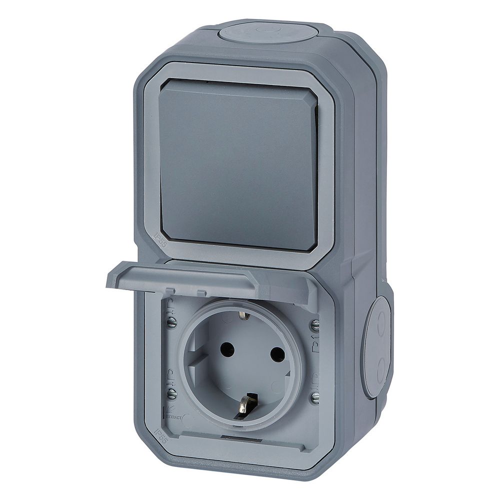 Legrand Feuchtraum-Kombination Plexo New 069746L, IP44, 16A, Thermoplast, Grau... LEGRAND-069746L 3414971882324 (Abb. 6)