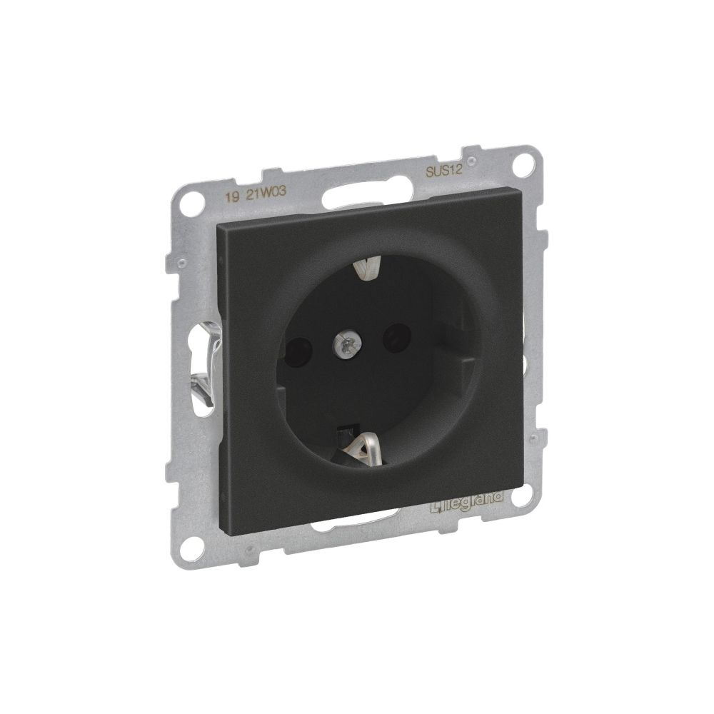 Legrand Schutzkontakt-Steckdose SEANO, 16 A, 250 V, Unterputz, Kunststoff, Schwarz lack... LEGRAND-765320 3414972550871 (Abb. 2)