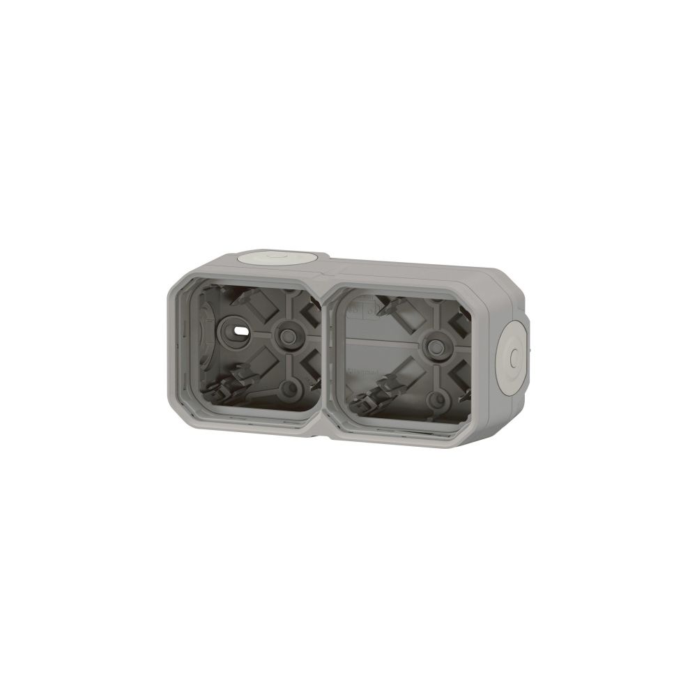 Legrand Aufputz-Gehäuse Plexo New 2-fach, 82x155x57mm, IP44, Thermoplast, Grau, 069672... LEGRAND-069672L 3414971881198 (Abb. 4)