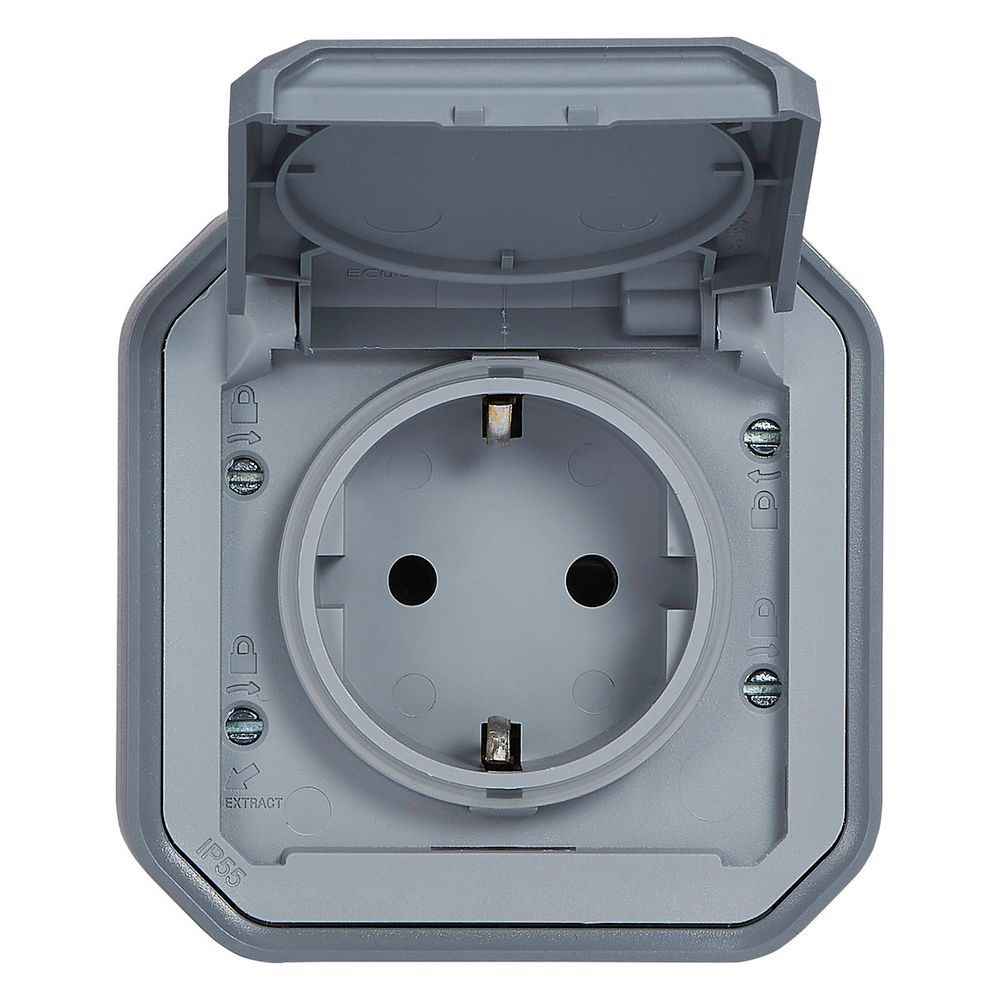 Legrand Schutzkontakt-Steckdose Plexo New, IP44, IK08, Grau, 069730L... LEGRAND-069730L 3414971882041 (Abb. 4)