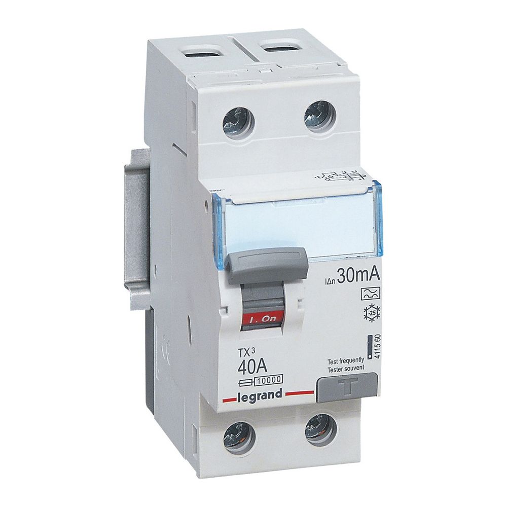 Legrand Fehlerstromschutzschalter TX3 2-polig, 40A, 30mA, Typ A, 230V, 2TE, Grau, 41156... LEGRAND-411560 3414970352743 (Abb. 3)
