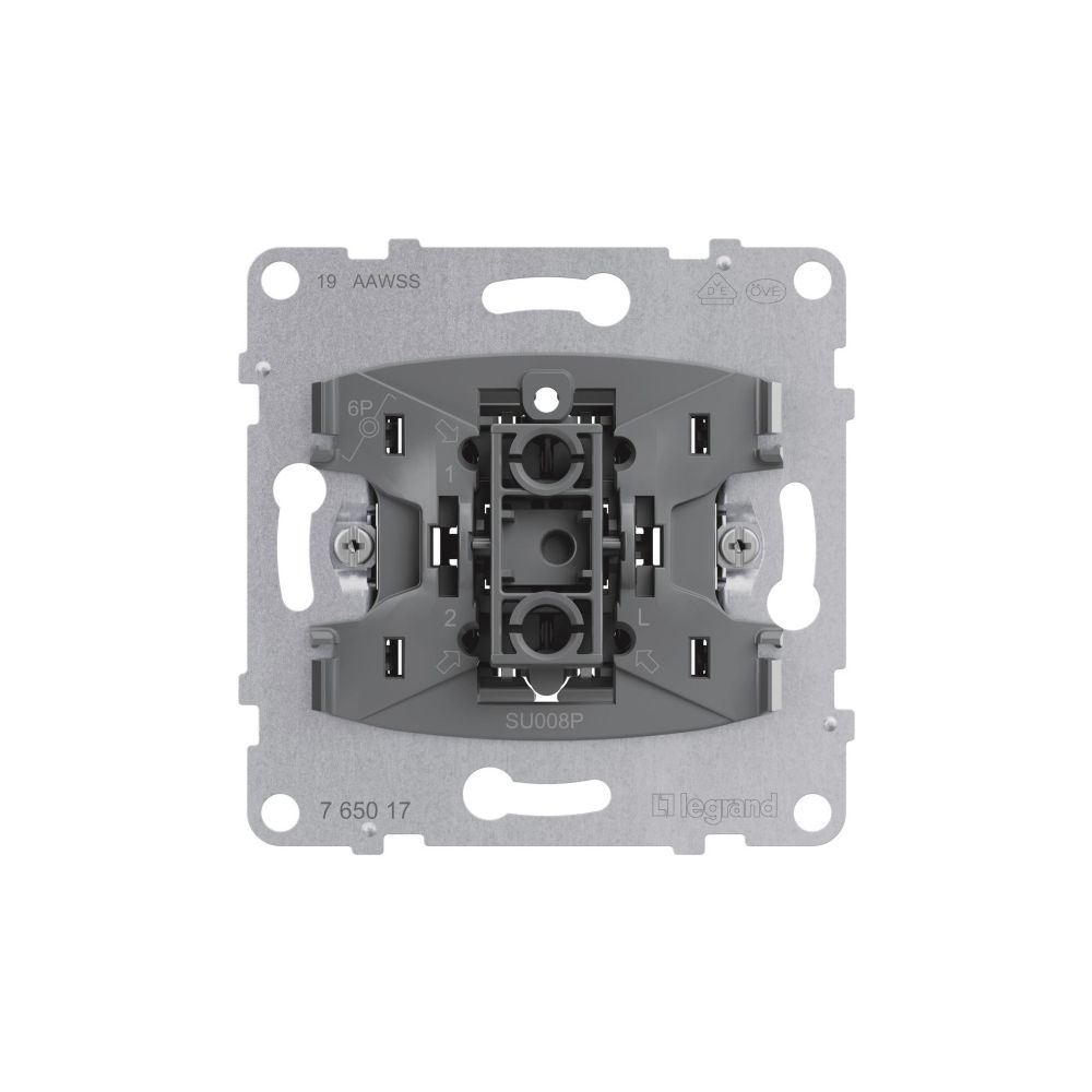 Legrand Taster-Einsatz SEANO mit Wechselkontakt, 10A, 250V, Unterputz, Kunststoff, 7650... LEGRAND-765017 3414972550253 (Abb. 4)