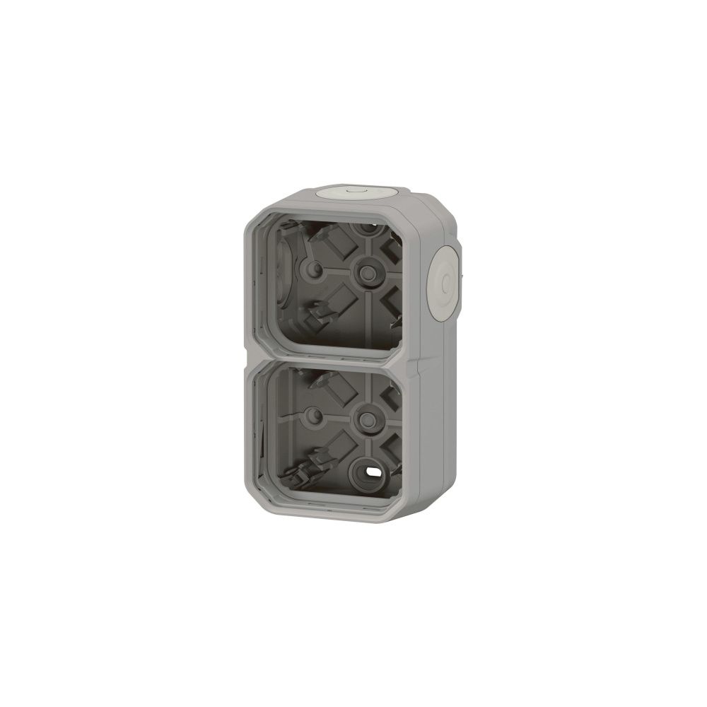 Legrand Aufputz-Gehäuse Plexo New 2-fach, 82x155x57mm, IP44, Thermoplast, Grau, 069672... LEGRAND-069672L 3414971881198 (Abb. 5)