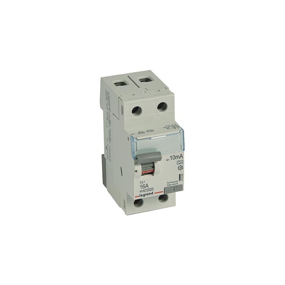 Legrand Fehlerstromschutzschalter TX3, 16A, 2-polig, 10mA, Typ A, 230V, 2TE, Grau, 4115... LEGRAND-411552 3414970352705 (Abb. 2)