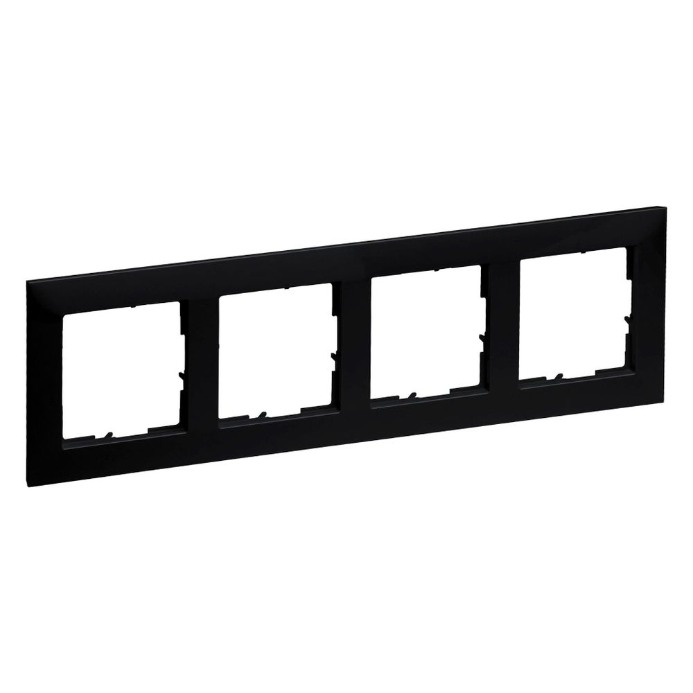 Legrand 4-fach Rahmen SEANO, 87x301x9,8mm, Kunststoff, Schwarz lackiert, 765374... LEGRAND-765374 3414972549967 (Abb. 3)