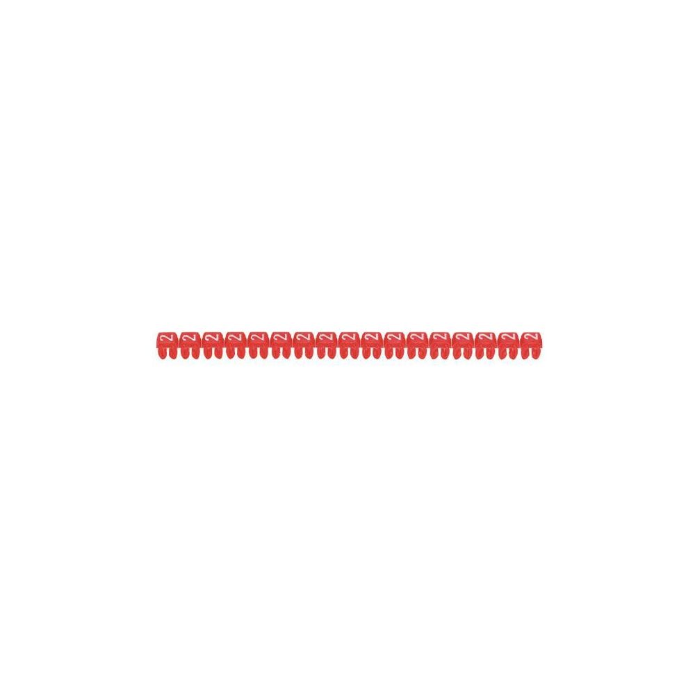 Legrand Kennzeichnungssystem CAB 3 Ziffer 2, 0,5-1,5mm2, Kunststoff, Rot, 038212... LEGRAND-038212 3245060382124 (Abb. 2)