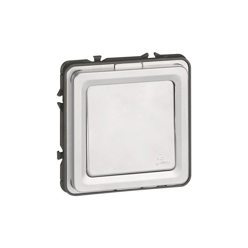 Legrand Wechselschalter Soliroc, IP55, IK10, 250V, 10A, 70x70x35mm, Metall, Chrom, 0778... LEGRAND-077811 3245060778118 (Abb. 3)