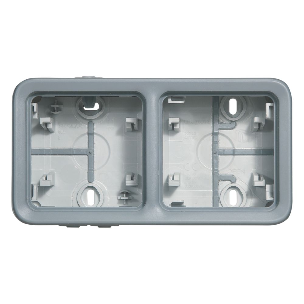 Legrand Aufputzgehäuse Plexo Classic 2-fach waagerecht, IP55, 84x151x53mm, Kunststoff, ... LEGRAND-069672 3245060696726 (Abb. 2)
